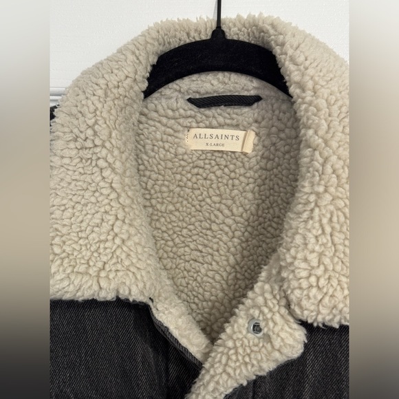 Allsaints Fern Denim Jacket - Black - Size Xl - Picture 6 of 7